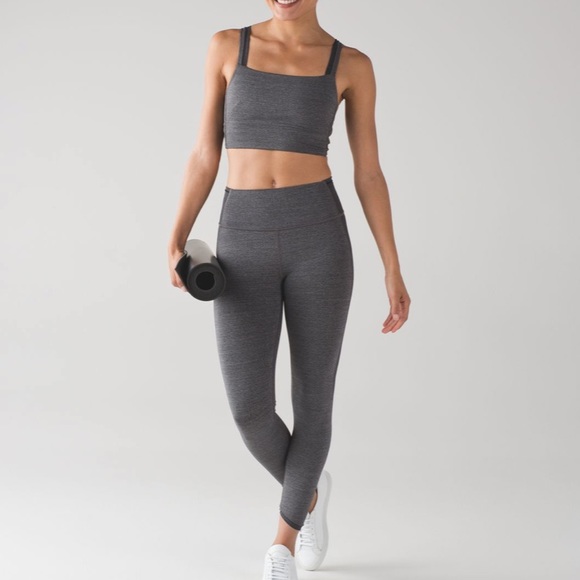 NWT Lululemon Featherlight Tight Heathered Black Grey Leggings 6 - Picture 3 of 9